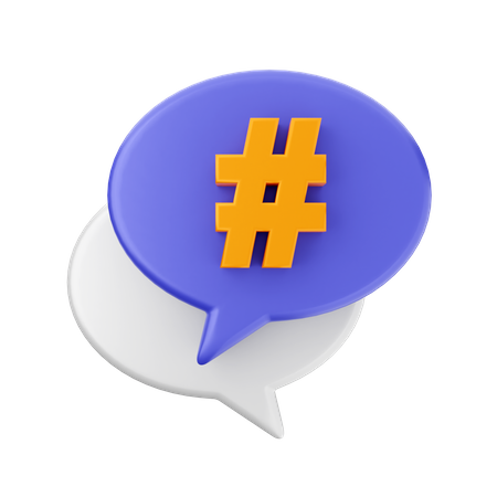 Hashtag de bate-papo  3D Icon