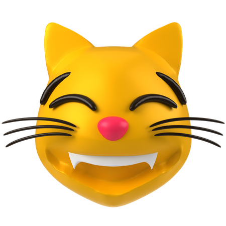 Chat heureux  3D Icon