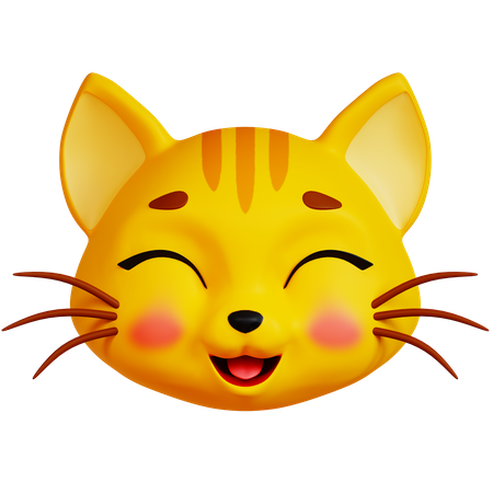 Chat heureux  3D Icon