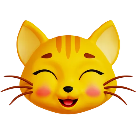 Chat heureux  3D Icon