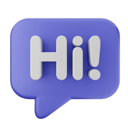 Chat Hi  3D Icon