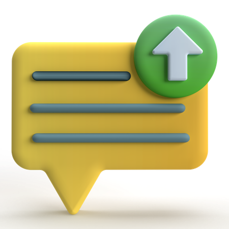 Chat-Upload  3D Icon