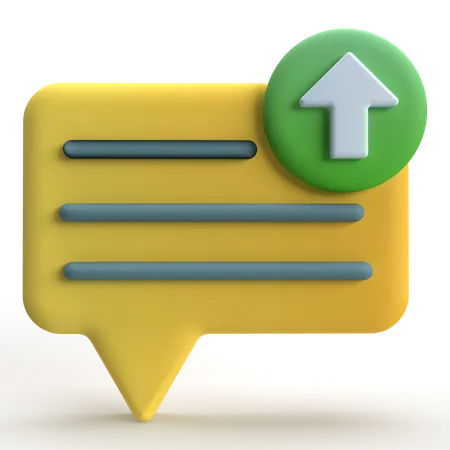 Chat-Upload  3D Icon