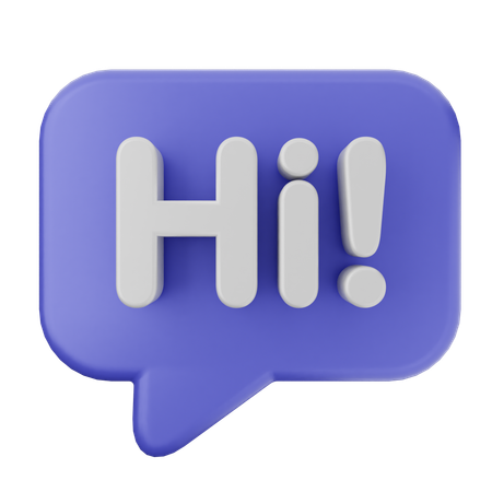 Hola, chat.  3D Icon