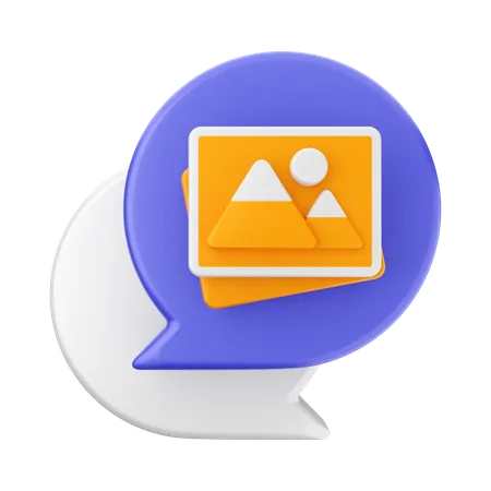 Chat image  3D Icon