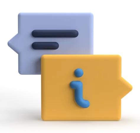 Chat Info  3D Icon