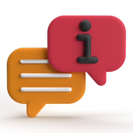 Chat-Informationen  3D Icon