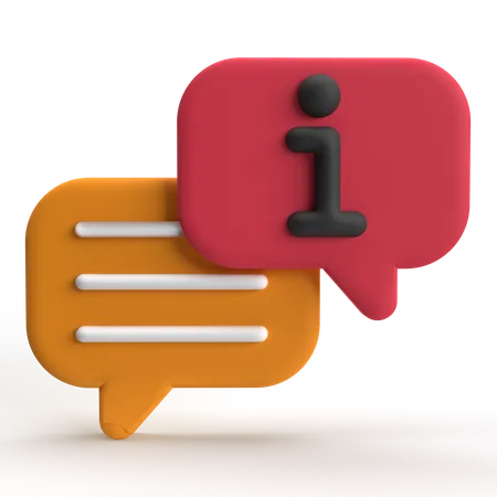 Chat-Informationen  3D Icon