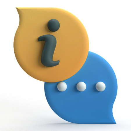 Información de chat  3D Icon