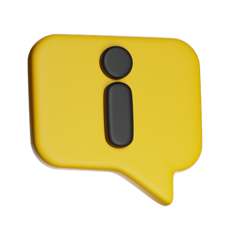 Información de chat  3D Icon