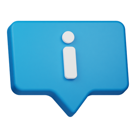 Chat Info  3D Icon