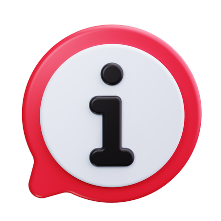 Chat Info  3D Icon