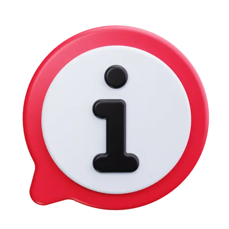 Chat Info  3D Icon