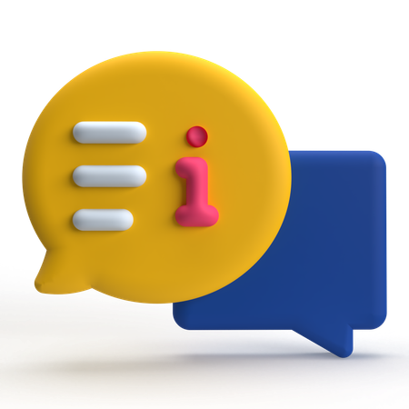 Chat Info  3D Icon