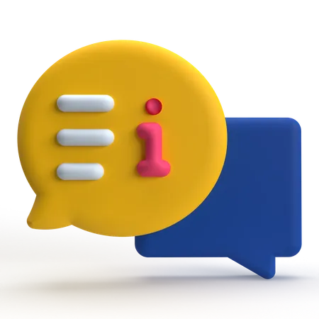 Chat Info  3D Icon