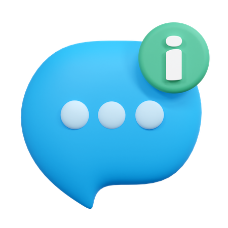 Chat information  3D Icon