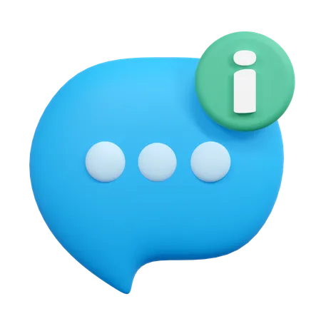Chat Information 3D Icon