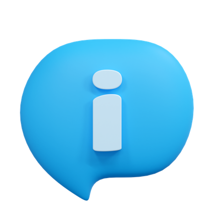 Chat information  3D Icon