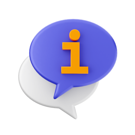 Chat Information  3D Icon