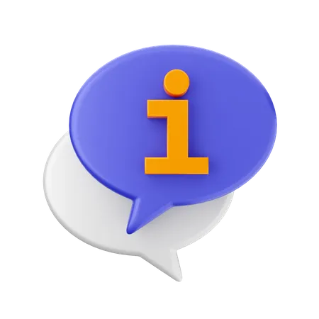 Chat Information  3D Icon