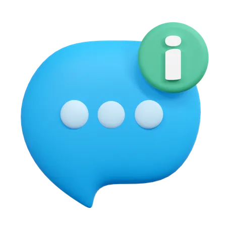 Chat information  3D Icon