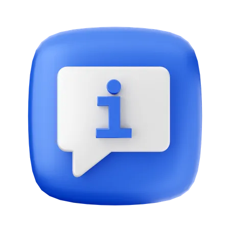 Chat Information  3D Icon