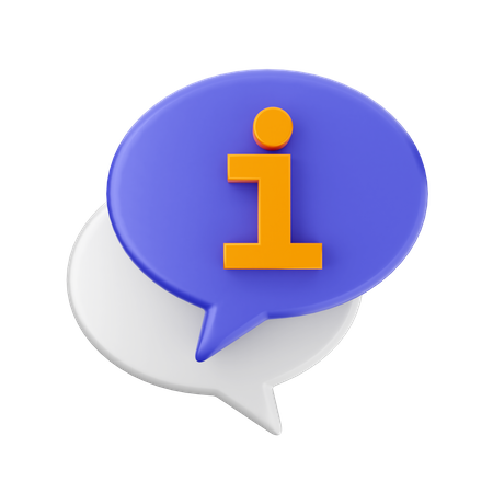 Chat Information  3D Icon