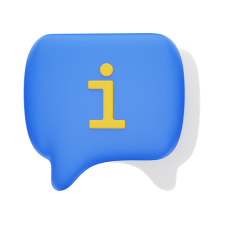 Chat Information  3D Icon