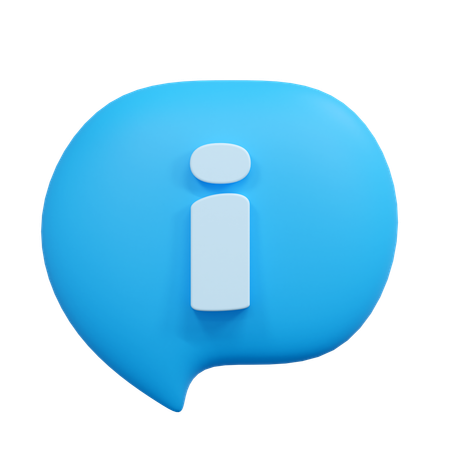 Chat information  3D Icon
