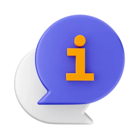 Chat information  3D Icon
