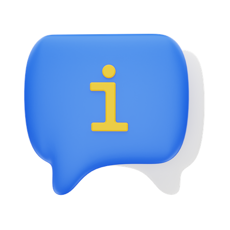 Chat Information  3D Icon