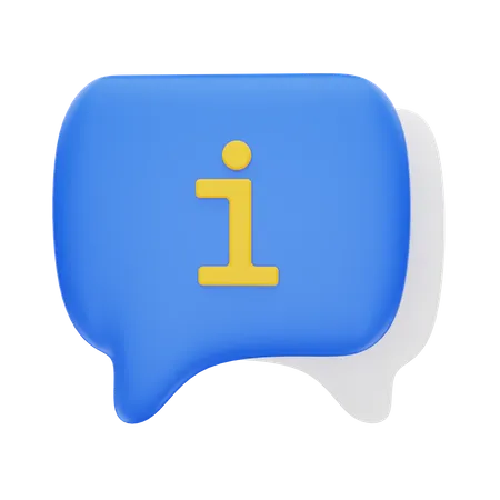 Chat Information  3D Icon