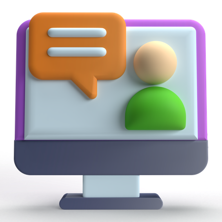 Conversation informatique  3D Icon