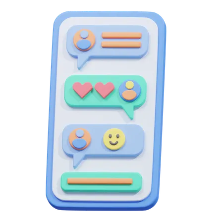 Chat Interface  3D Icon