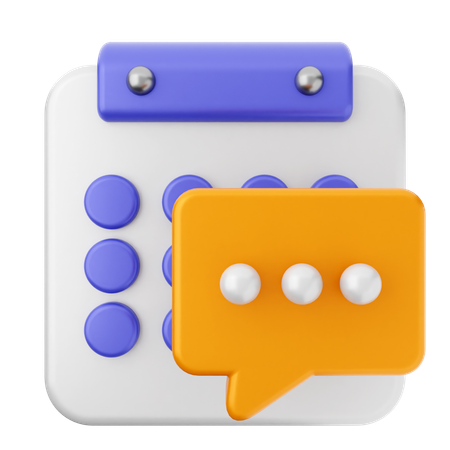 Chat-Kalender  3D Icon