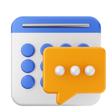 Chat-Kalender  3D Icon