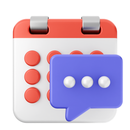 Chat-Kalender  3D Icon