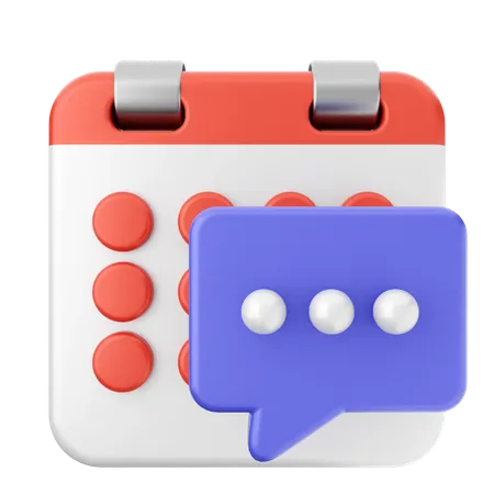 Chat-Kalender  3D Icon