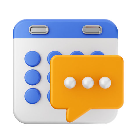 Chat-Kalender  3D Icon