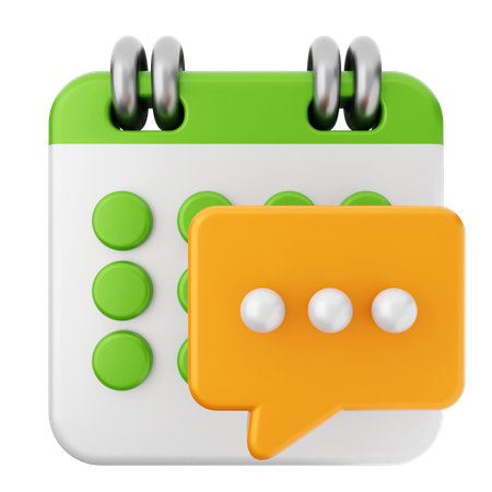 Chat-Kalender  3D Icon