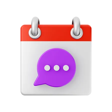 Chat-Kalender  3D Icon