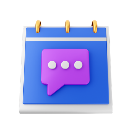 Chat-Kalender  3D Icon