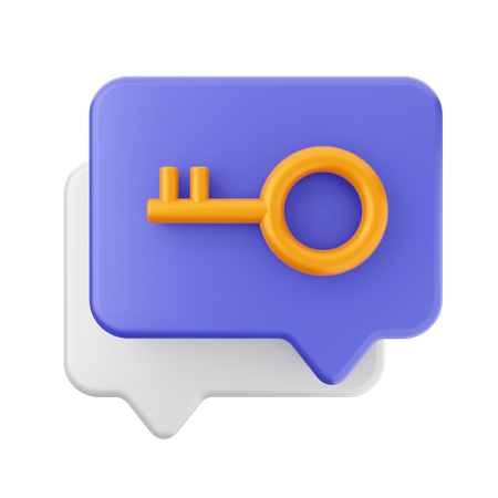 Chat key 3D Icon