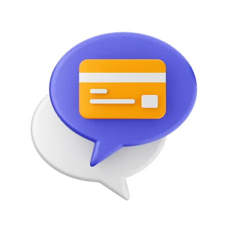Chat-Kreditkarte  3D Icon