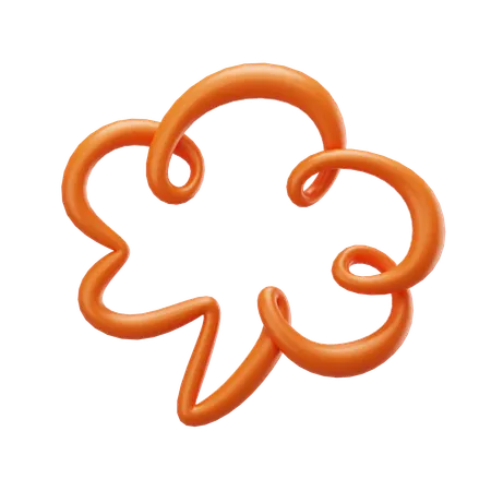 Chat-Gekritzel  3D Icon
