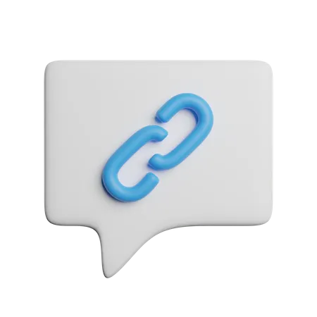 Chat Link 3D Icon