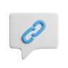 message link 3d logo