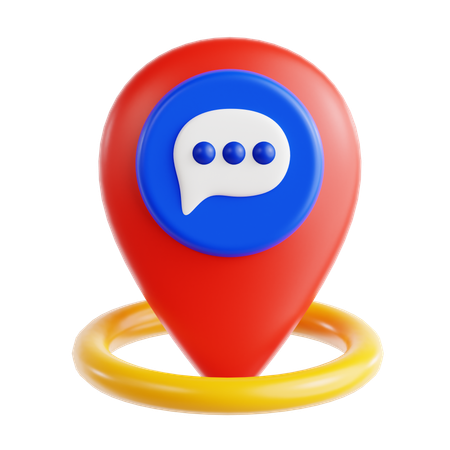 Chat Location  3D Icon