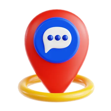 Chat Location  3D Icon
