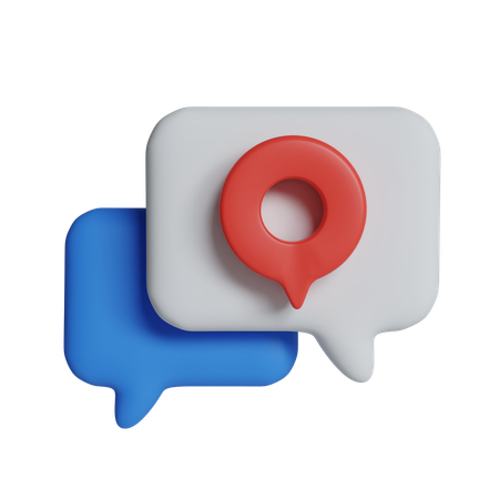 Chat Location  3D Icon